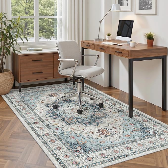 Madane Area Rug 4x6 Washable Rugs Vintage - Image 3