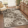 Findosom Washable Area Rug 3x5, Non Slip High-Low Textured Floral Rugs by Findosom