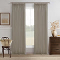 Light Filtering Burlywood Birch Pinch Pleated Linen Curtains 50Wx94L | Pinch by Twodrapes