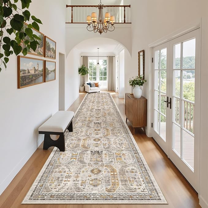Madane Hallway Runner Rug 2'6''x16' Kitchen Runners Vintage, Entryway and - Image 3
