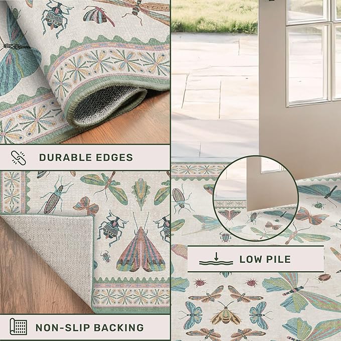 Green and Blue Nursery Rug 5x8 - Image 5