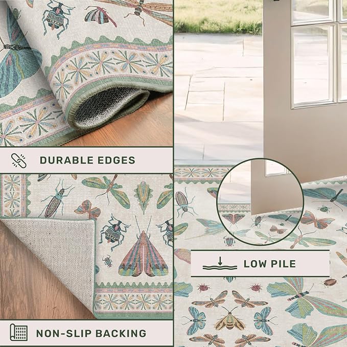 Washable Boho Bathroom Rug 2x3, Small Throw Rugs - Image 5