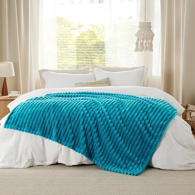 Bedsure Soft Twin XL Blanket for Bed Dorm Teal 66"x90" | Birthday Gifts for - Image 7