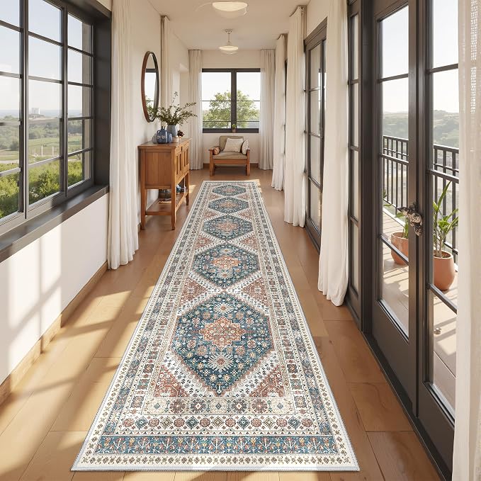 Runners for Hallway 12ft, Non-Slip Long Bathroom Rugs, Living Room, Soft - Image 5