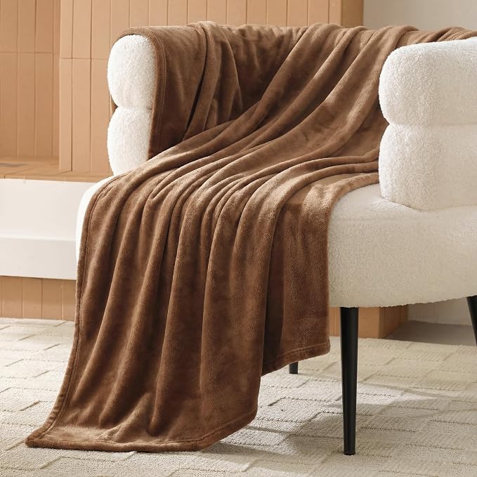Bedsure GentleSoft Brown Throw Blanket - Image 2