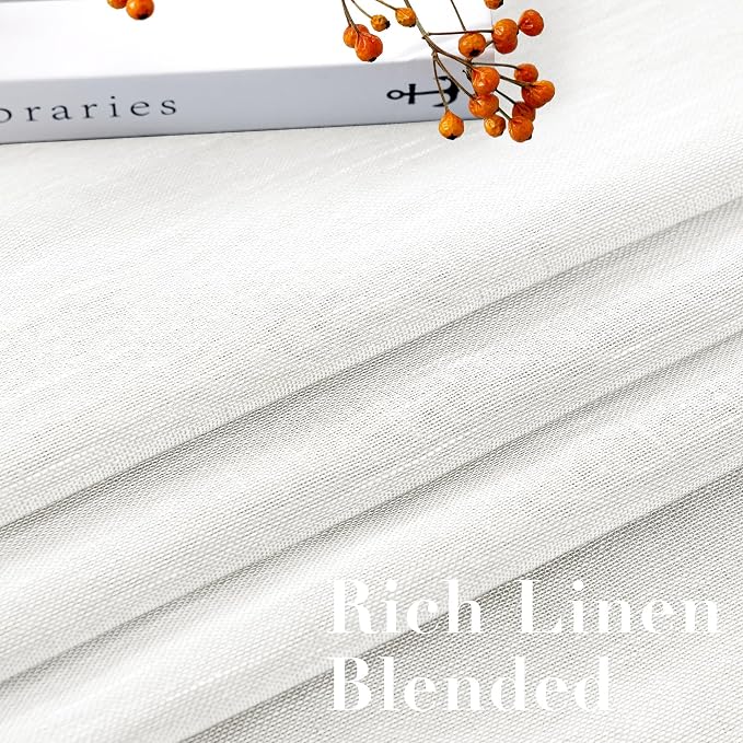 H.VERSAILTEX Linen Curtains Flax Linen Blended Curtain Panels - Image 4