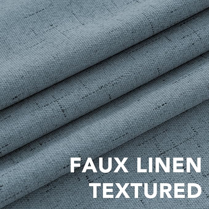 H.VERSAILTEX Linen Blackout Curtains 96 Inches Long 100% Blackout Thermal - Image 4