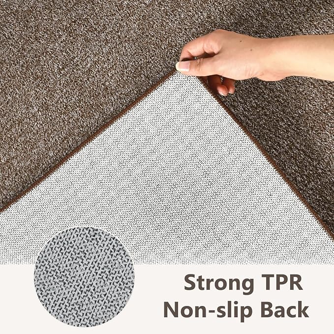 2x8 Coffee/White Runner Rug Washable Non-Slip - Image 5