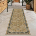 Natural Sage Taupe 2x6 Entryway Runner Rug, Kitchen Floor Mat by HazoHaus