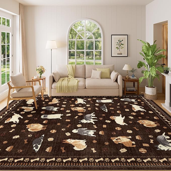 DUKINO 8x10 Area Rug, Washable Dog Rugs - Image 8