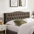 Tufted Upholstered Headboard California King, Sturdy and Durable Solid Wood Bed headboard, Fabric Headboard Adjustable Height from 37” to 51”, Button Diamond Design Head Board, Chocolate