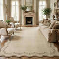 GarveeHome Scalloped Area Rugs 8x10 Large Jute Washable Living Room Rug | Soft by GarveeHome