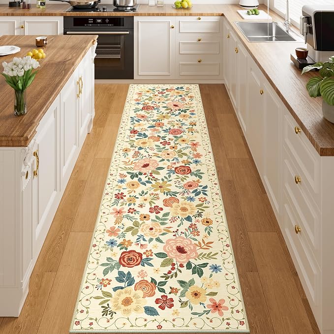 DUKINO 2x8 Kitchen Runner Rug, Washable Runner Rug Non Slip, Soft Indoor Rug - Image 4