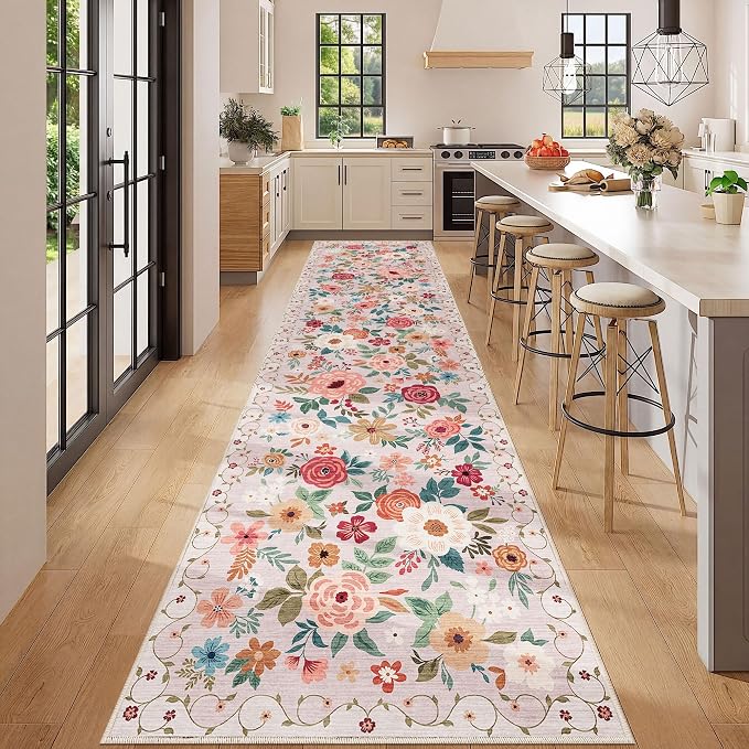 DUKINO 3x12 Washable Runner Rug, Long Hallway Runner Rug Non Slip, Low Pile - Image 3