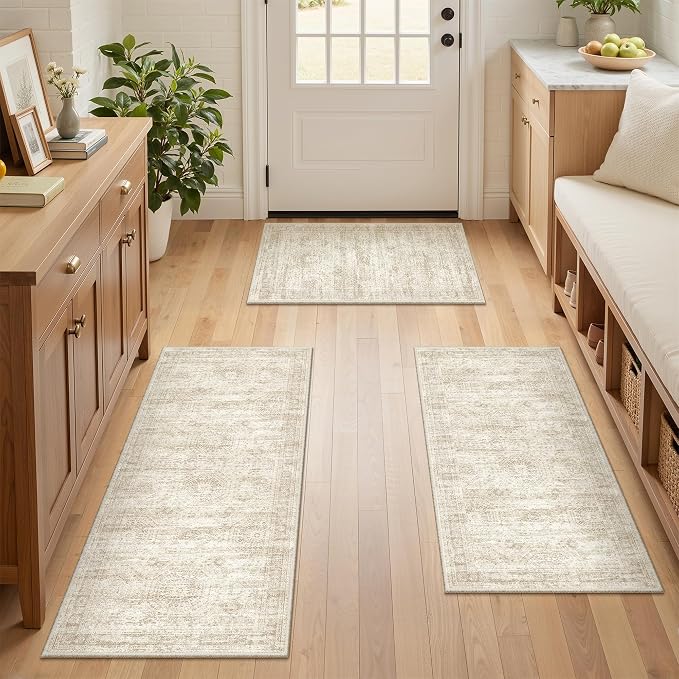 Kitchen Rugs Sets of 3, 2x3 2x4 2x5 Rug Runner, Dining Room, Soft Runner Rug - Image 4