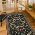 Black Front Door Mat Indoor Entrance Non Slip Washable by HazoHaus