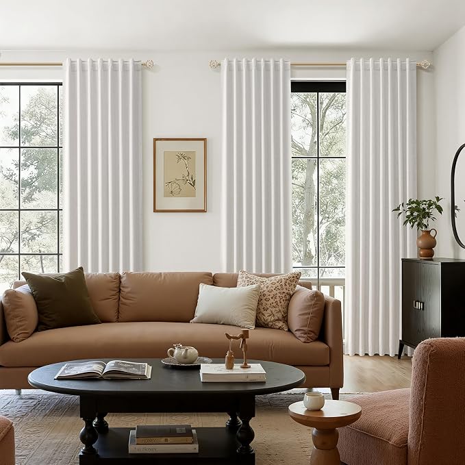 Natural 100% Blackout Curtains 102 Inch Length 2 Panels Set - Image 8