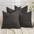 Set of 4 Soft Textured Decorative Throw Pillow Covers 18x18 Inch Cozy Farmhouse by Cozoomy