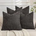 Set of 4 Soft Textured Decorative Throw Pillow Covers 24x24 Inch Cozy Farmhouse by Cozoomy