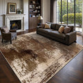 6x6 Area Rugs - Modern Abstract Washable Rug, Ultra Soft Non Slip Low Pile by Yarooge