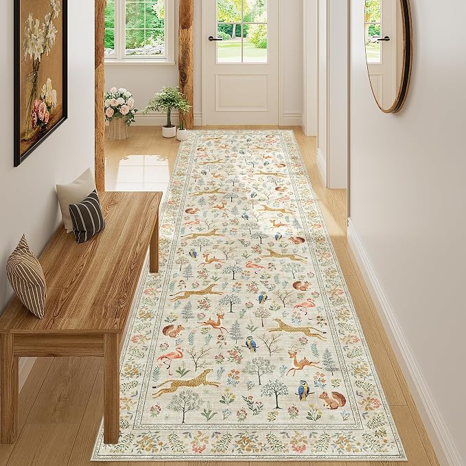 DUKINO 3x10 Washable Runner Rug, Non Slip Animal Rug - Image 5