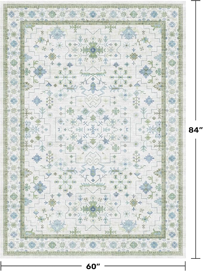 Oushak Area Rug for Bedroom 5x7 - Image 2