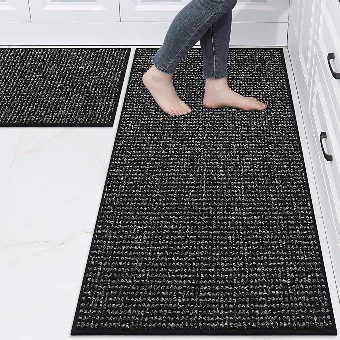 BEQHAUSE Kitchen Rugs and Mats 2PCS Non-Slip, Machine Washable Rugs by BEQHAUSE
