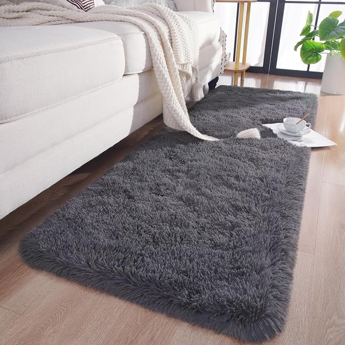 Chicrug Soft Runner Rugs for Bedroom Living Room Plush Fluffy Rugs 2x6 | Shag - Image 2