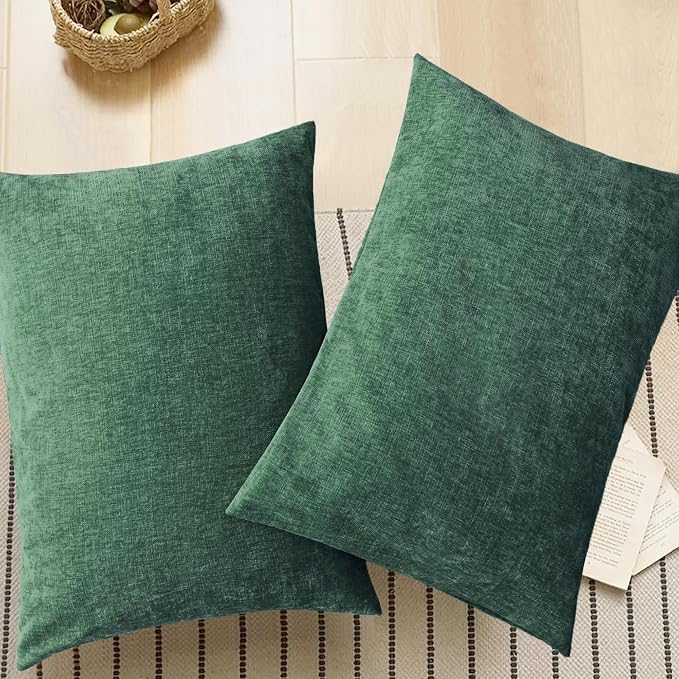 CaliTime Decorative Standard Throw Pillow Covers 26 X 20 Inches Dark Green | - Image 5
