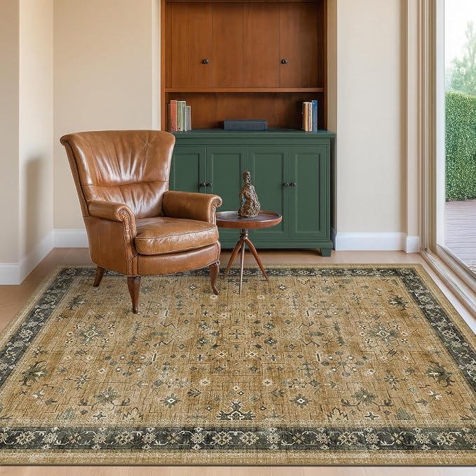 Washable 3x6 Large Mudroom Area Rug, Bohemian Kitchen Floor Rug, Non-Slip & - Image 6