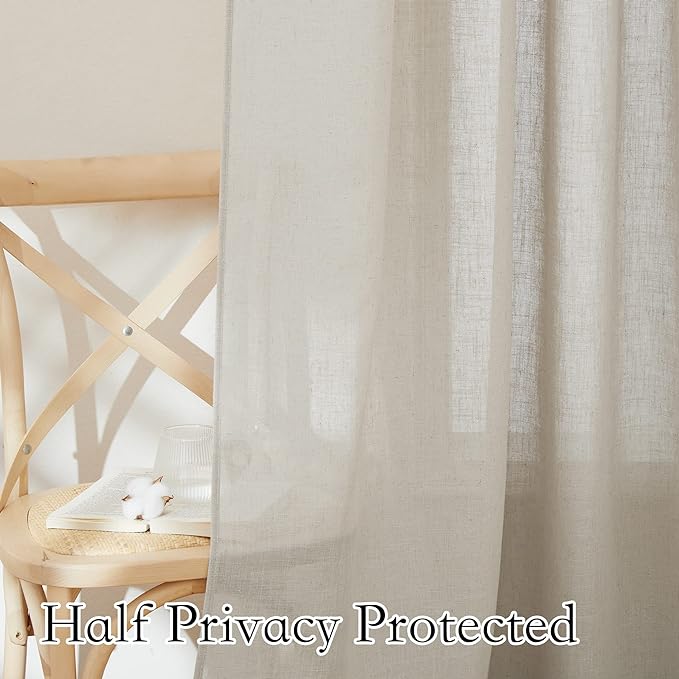 RYB HOME Extra Wide Sheer Curtains - Image 4