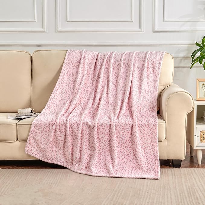 Edenleaf Leopard Print Blanket Fleece Throw - Image 4