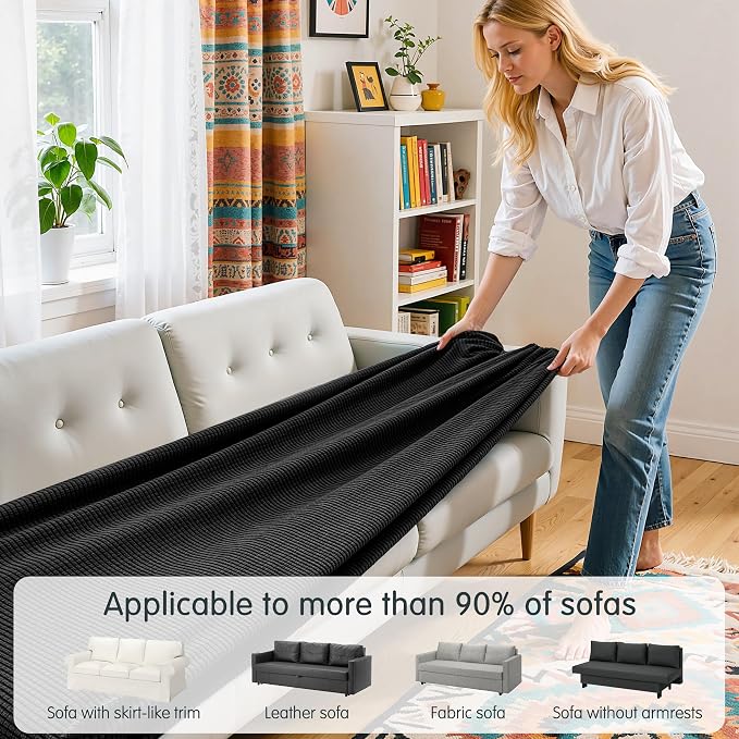 Hokway Couch Cushion Covers Stretch Cushion Covers Sofa Seat Cushion Slipcover - Image 4