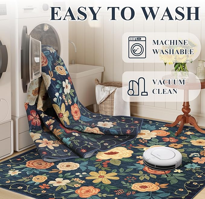 DUKINO 3x10 Runner Rug, Washable Kitchen Runner Rug Non Slip, Low Pile - Image 6