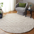 SAFAVIEH Arizona Shag Collection Area Rug - 5' x 8' Oval, Ivory & Beige, Moroccan Design, Non-Shedding & Easy Care, 1.6-inch Thick, Ideal for The Living Room, Dining, Bedroom (ASG741A)