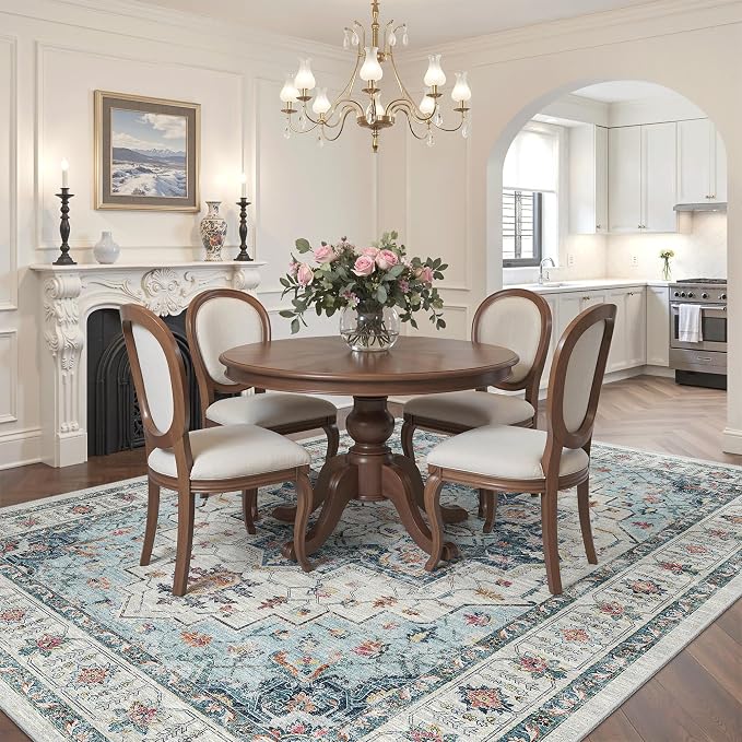 Madane 5x7 Area Rugs for Living Room, Non-Slip Washable Rug, Soft Low Pile - Image 3