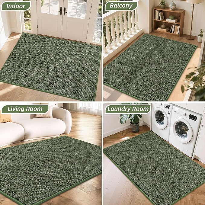 BEQHAUSE Dirt Trapper Door Mat 36" x 60", Non-Slip Washable Doormats, Low - Image 8