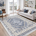 5x7 Area Rugs for Living Room, Large Washable Rug, Dining Room, Low Pile by Zesthome