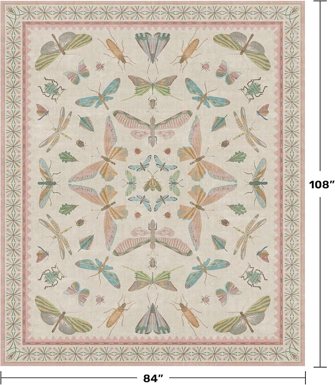 7x9 Cute Insect Rugs for Girls Bedroom - Image 2