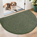 BEQHAUSE Dirt Trapper Door Mat 26" x 40" Half Circle Non Slip Rugs, Absorbent by BEQHAUSE