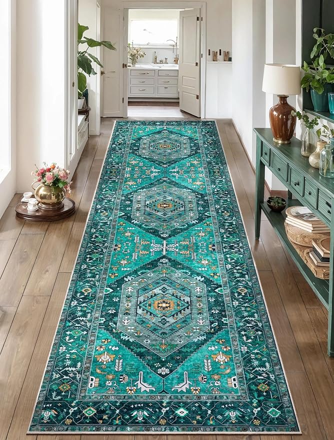 SERISSA 2'6"x10' Washable Non Slip Boho Runner Rug by SERISSAHomeDecorCollection