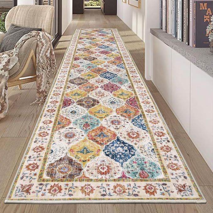 HEBE Hallway Runner Rug 2'x10', Washable Non Slip Kitchen Rug Runner | Soft by HEBE
