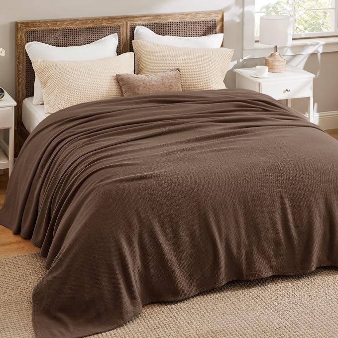 Bedsure GentleSoft 100% Cotton Blanket King Size - Image 5