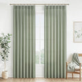 Sage Green Pinch Pleated Sheer Curtains 84 Inches Long by PleatedDrapes