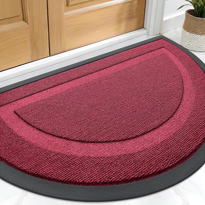 OLANLY Half Circle Front Door Mat Outside 71x23 All-Season Rubber Doormat | by OLANLY