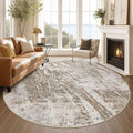 DMOYEST 8ft Round Washable Area Rug by DMOYEST