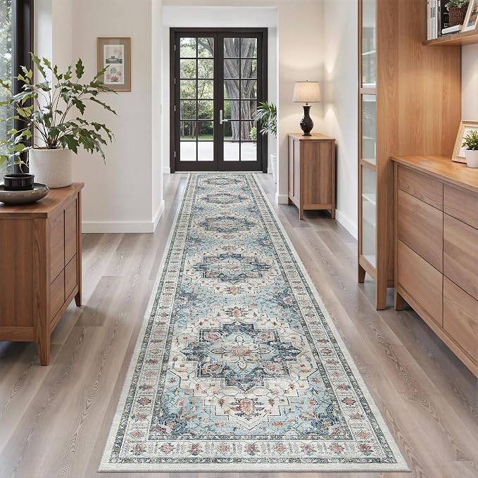 Madane Hallway Runner Rug 2'6''x14' Kitchen Runners Vintage, Entryway and - Image 5