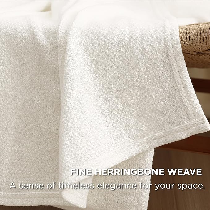 Bedsure 100% Cotton Blanket Full Size - Image 3