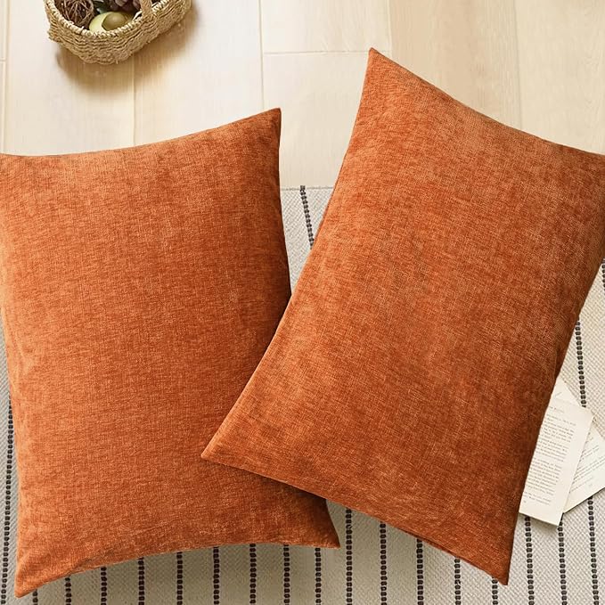 CaliTime Fall Decorative Throw Pillow Covers 26 X 20 Inches Burnt Orange | Pack - Image 5