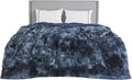 Bedsure GentleSoft Fluffy Tie Dye Navy Blue King Size Blanket by Unknown